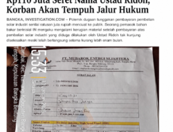 Enam Bulan Belum Lunas, Dugaan Utang Solar Industri Rp110 Juta Seret Nama Ustad Ridoh, Korban Akan Tempuh Jalur Hukum