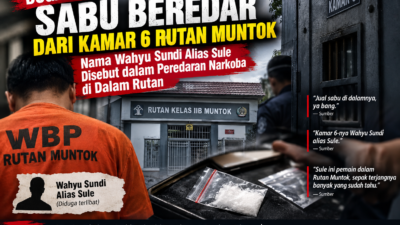 Sabu Beredar dari Kamar 6 Rutan Muntok, Nama Wahyu Sundi Alias Sule Disebut Dalam Peredaran Narkoba Didalam Rutan